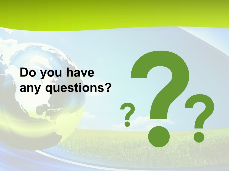 Globe On Grass PowerPoint Template