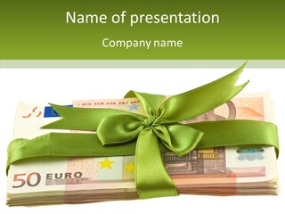 Bundle Of Money Euro PowerPoint Template