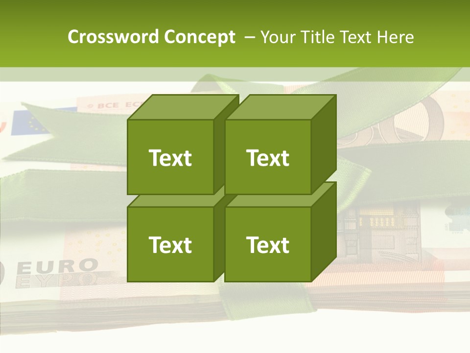 Bundle Of Money Euro PowerPoint Template