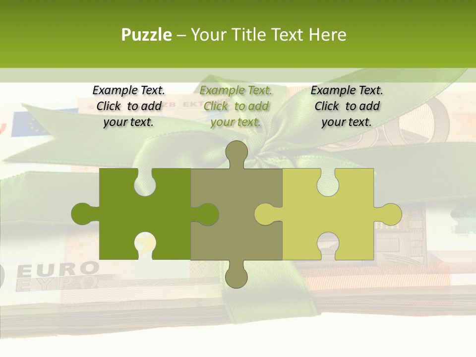 Bundle Of Money Euro PowerPoint Template