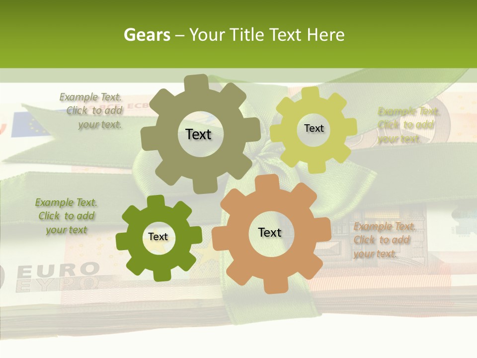 Bundle Of Money Euro PowerPoint Template