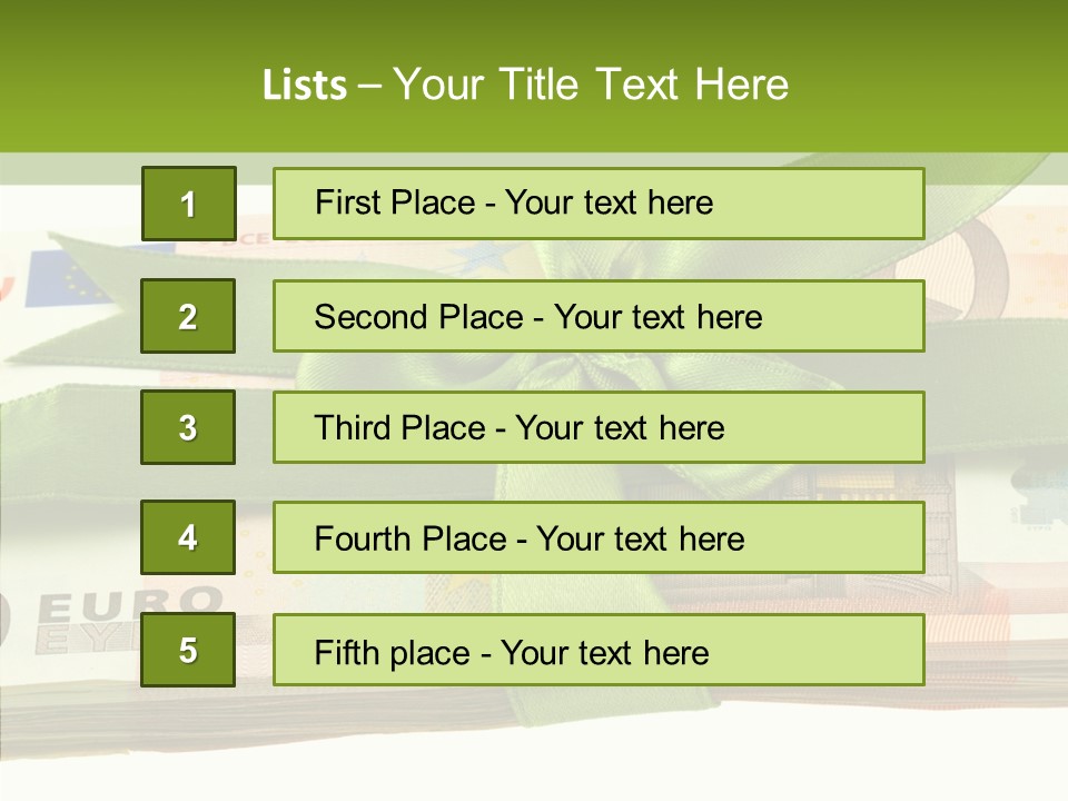 Bundle Of Money Euro PowerPoint Template