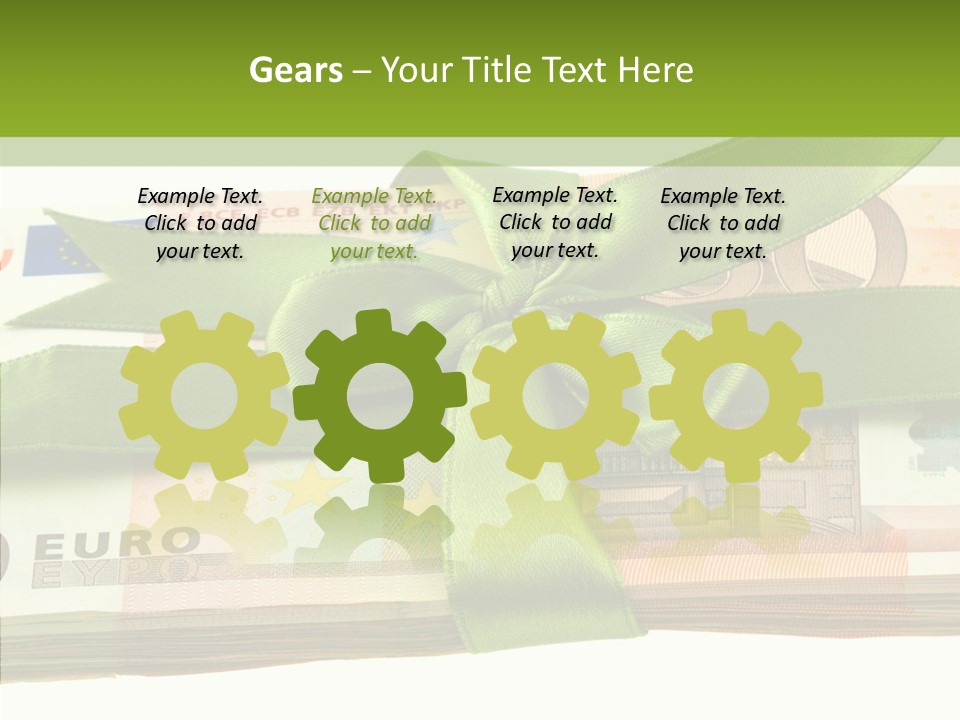 Bundle Of Money Euro PowerPoint Template