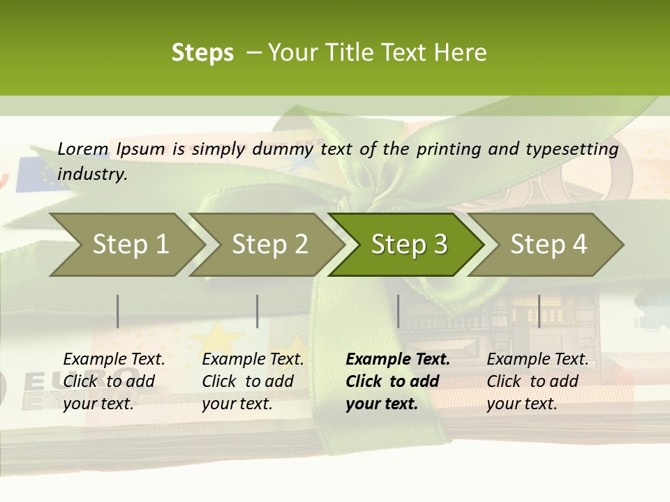 Bundle Of Money Euro PowerPoint Template