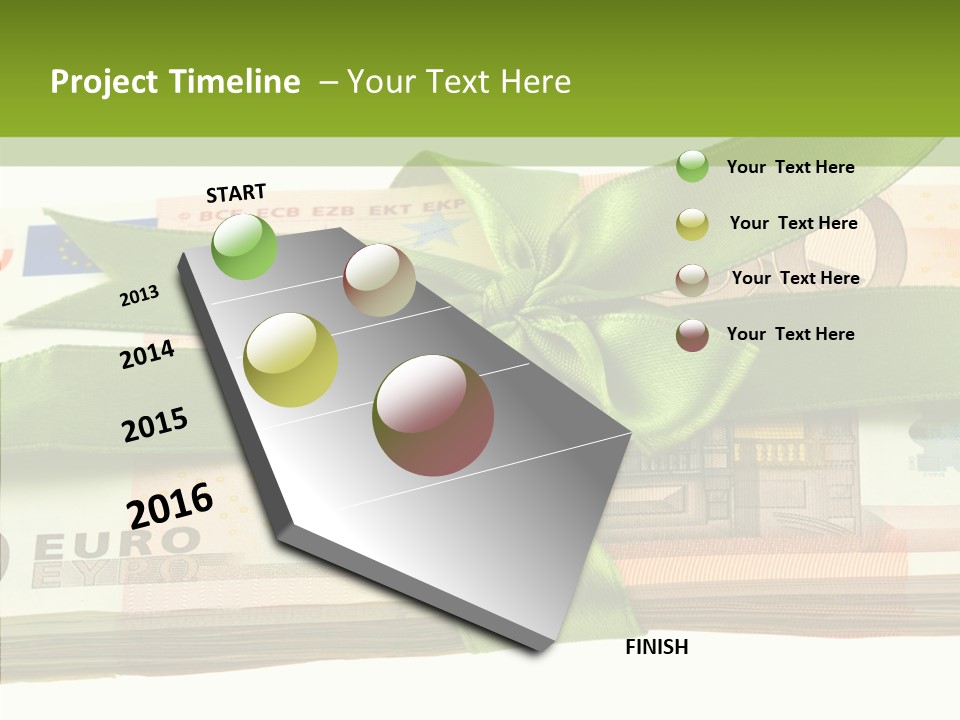 Bundle Of Money Euro PowerPoint Template