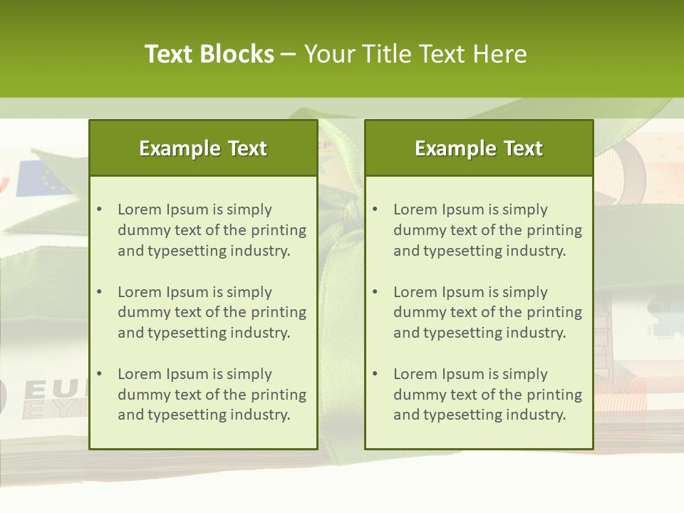 Bundle Of Money Euro PowerPoint Template