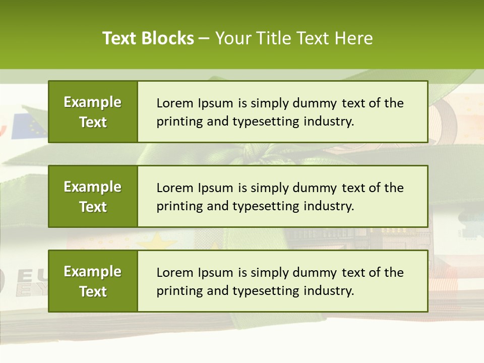 Bundle Of Money Euro PowerPoint Template