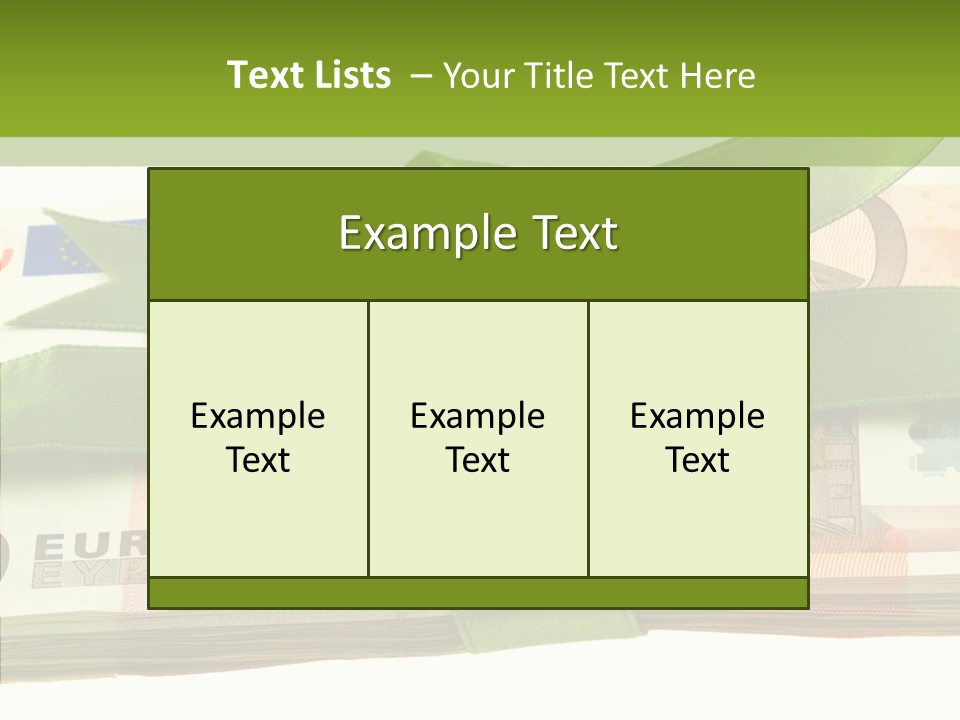 Bundle Of Money Euro PowerPoint Template