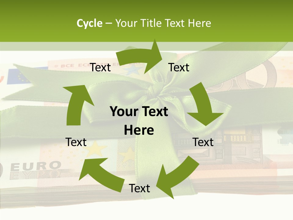 Bundle Of Money Euro PowerPoint Template