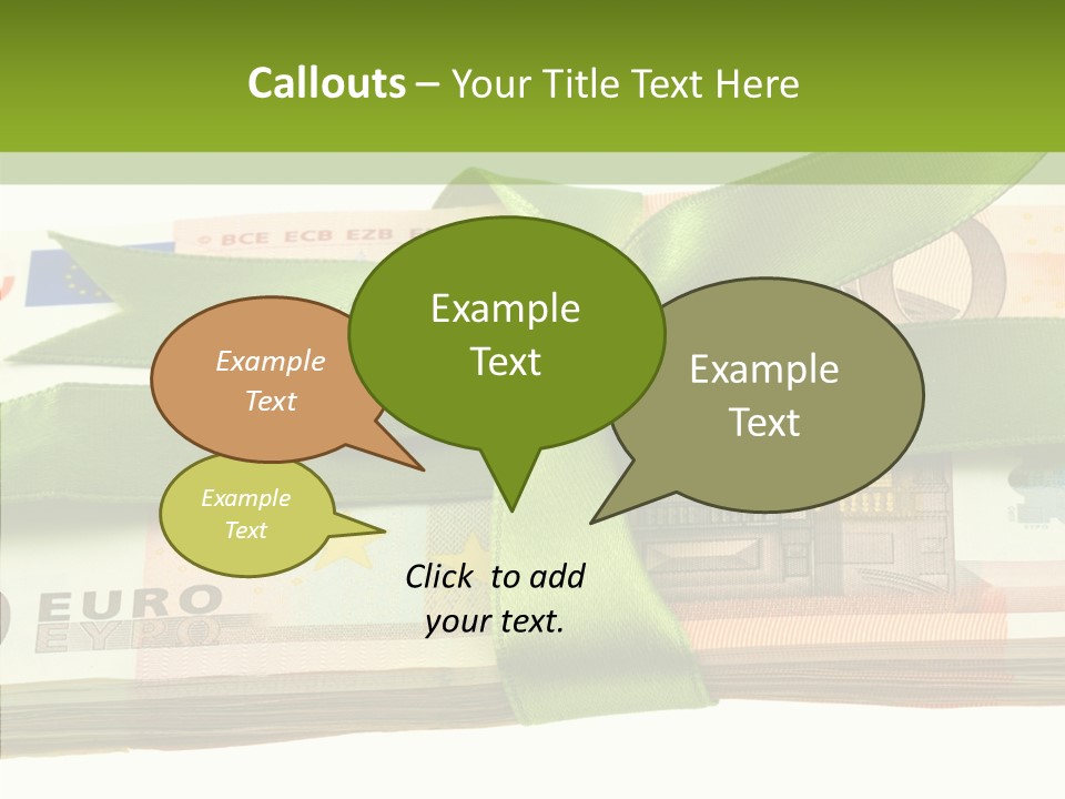 Bundle Of Money Euro PowerPoint Template