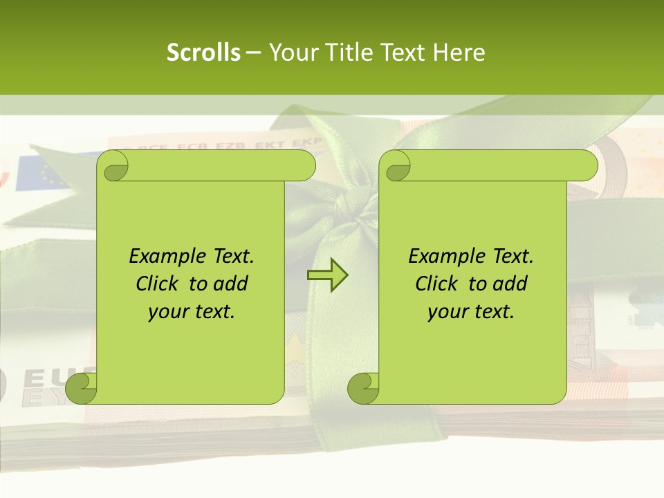 Bundle Of Money Euro PowerPoint Template