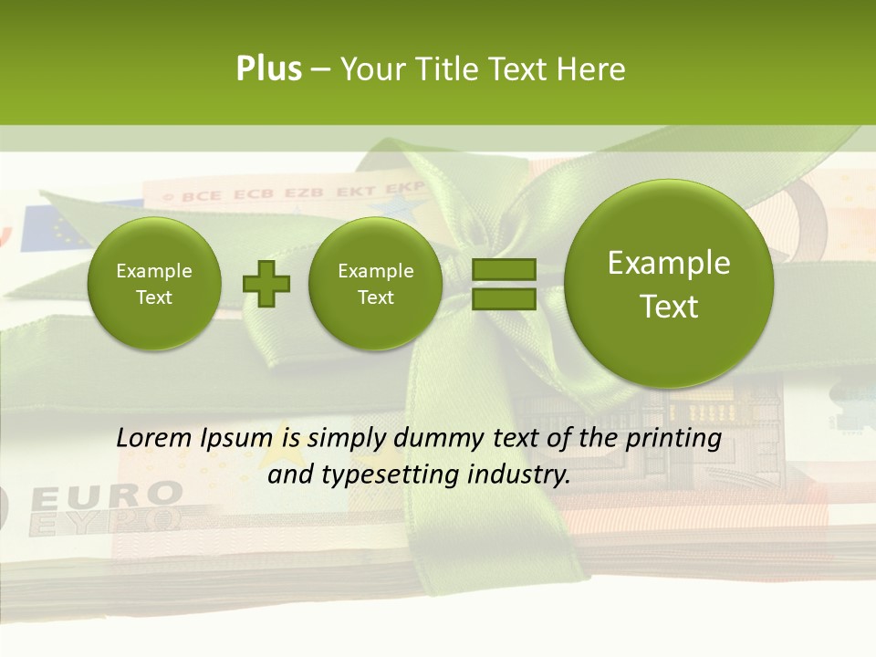 Bundle Of Money Euro PowerPoint Template
