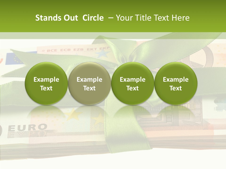 Bundle Of Money Euro PowerPoint Template