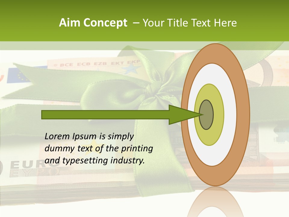 Bundle Of Money Euro PowerPoint Template