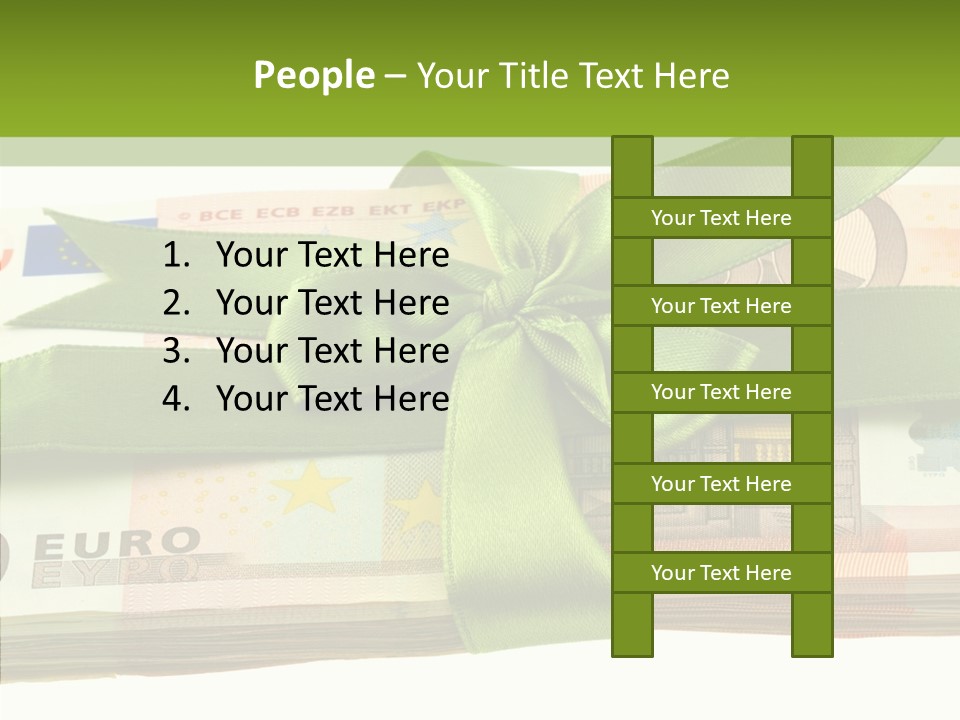 Bundle Of Money Euro PowerPoint Template