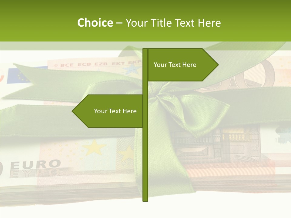 Bundle Of Money Euro PowerPoint Template