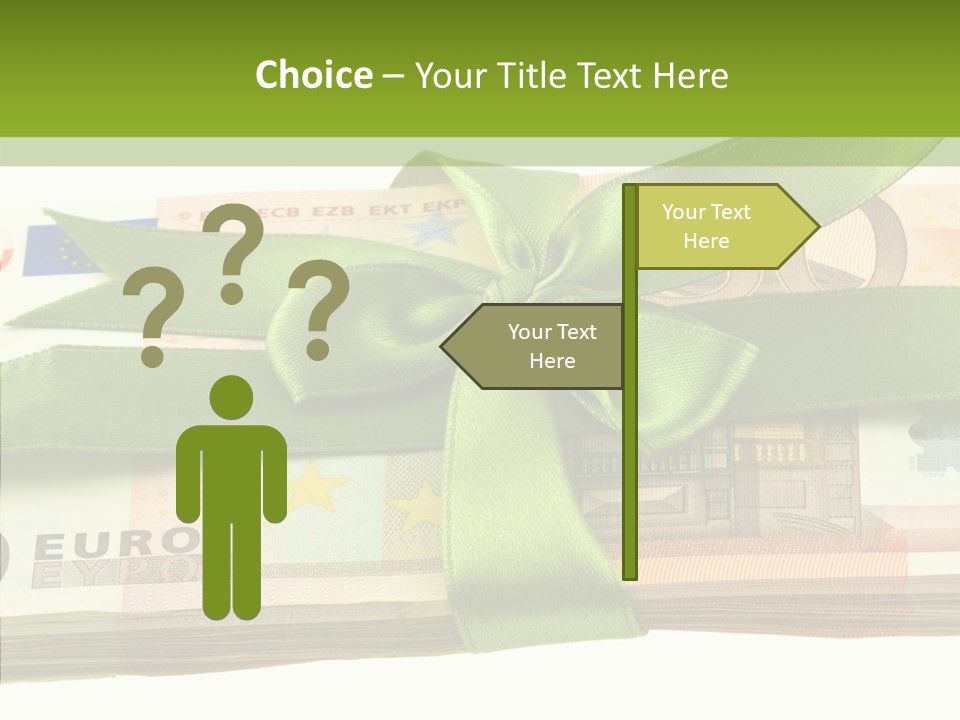 Bundle Of Money Euro PowerPoint Template