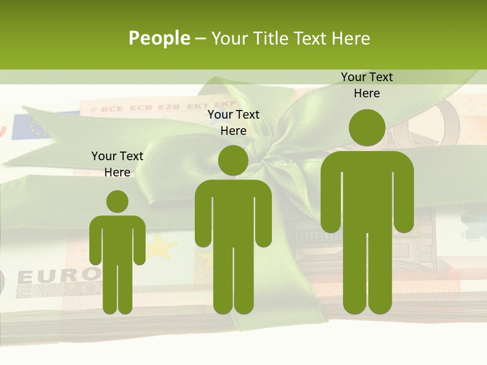 Bundle Of Money Euro PowerPoint Template