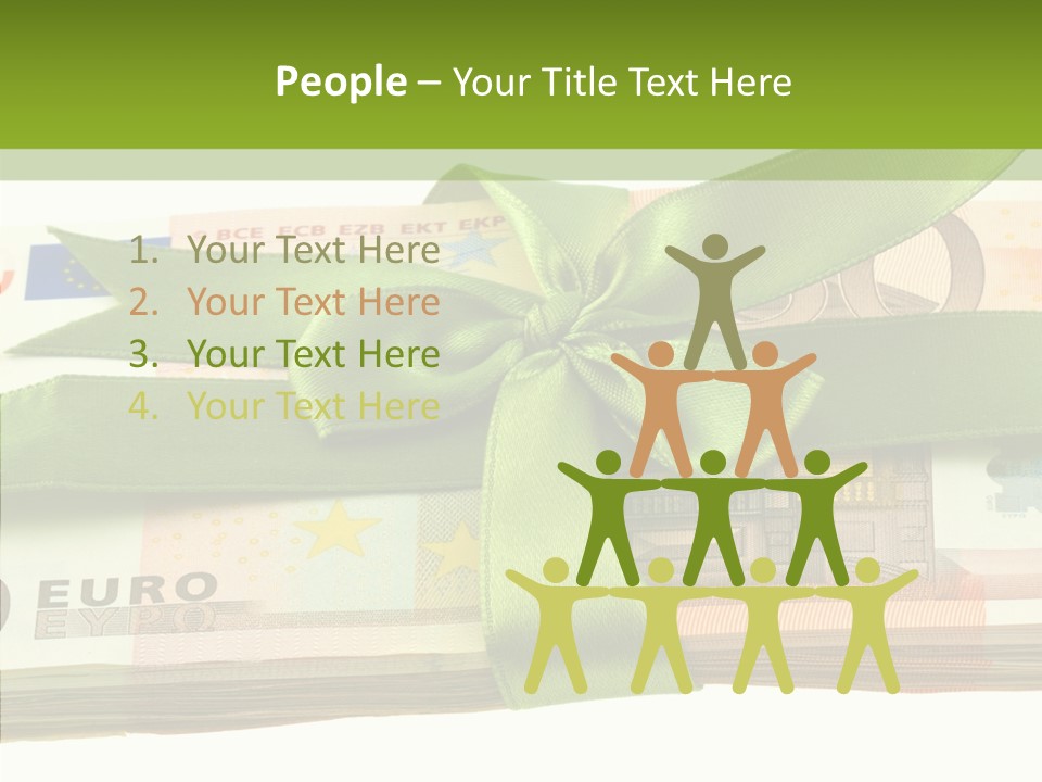 Bundle Of Money Euro PowerPoint Template