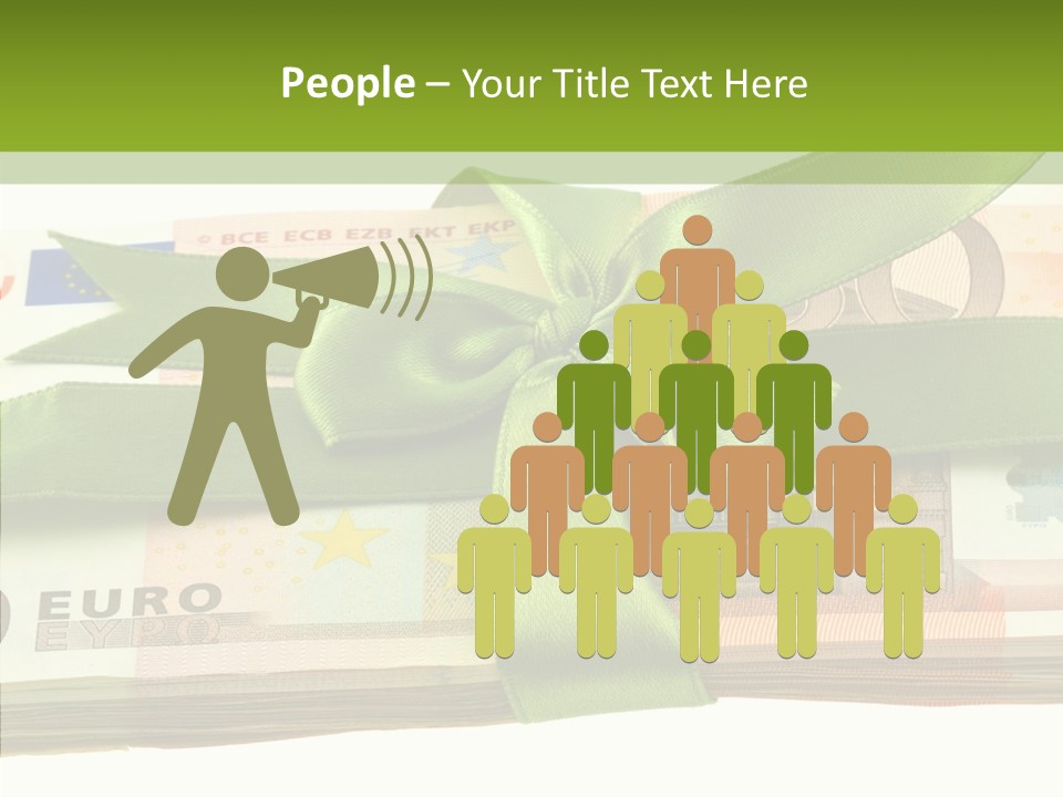 Bundle Of Money Euro PowerPoint Template
