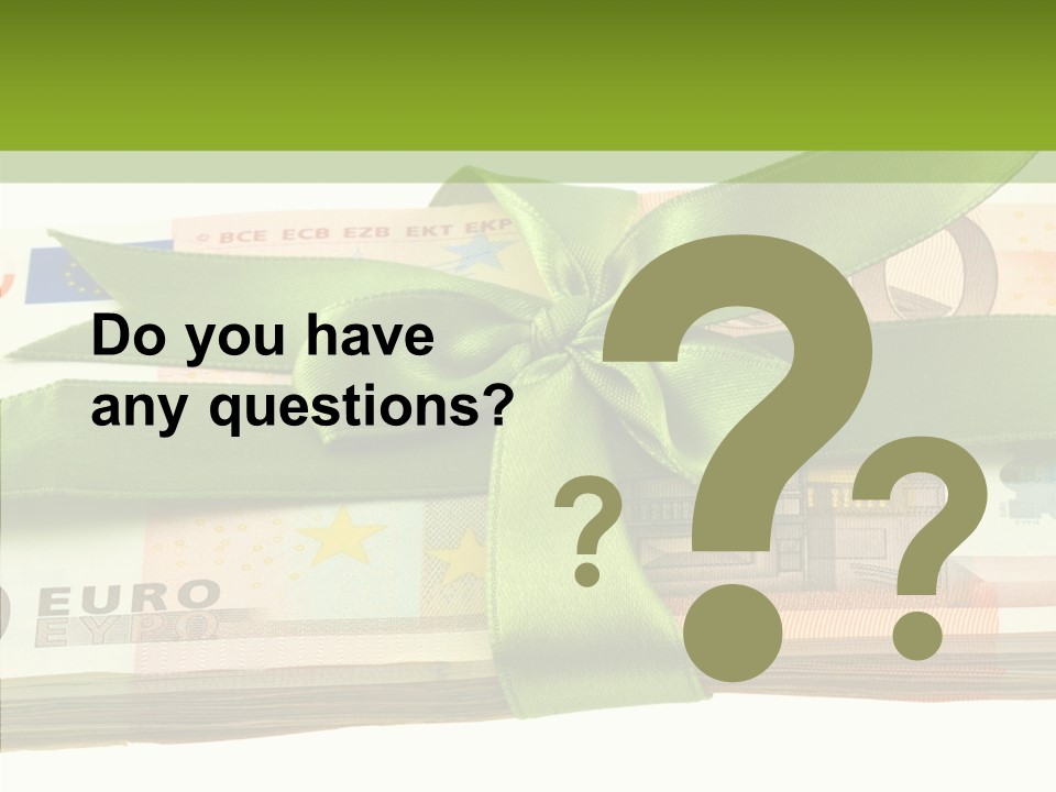 Bundle Of Money Euro PowerPoint Template