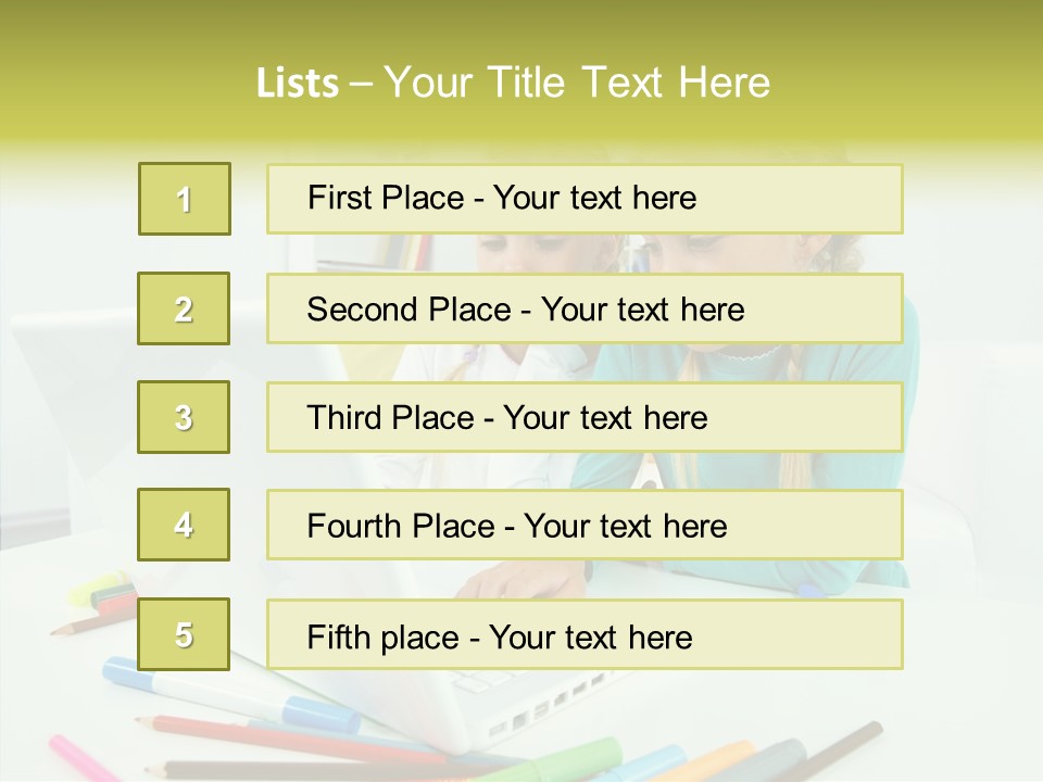 Twins With Laptop PowerPoint Template