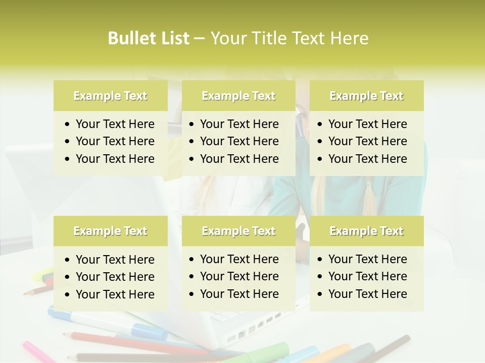 Twins With Laptop PowerPoint Template