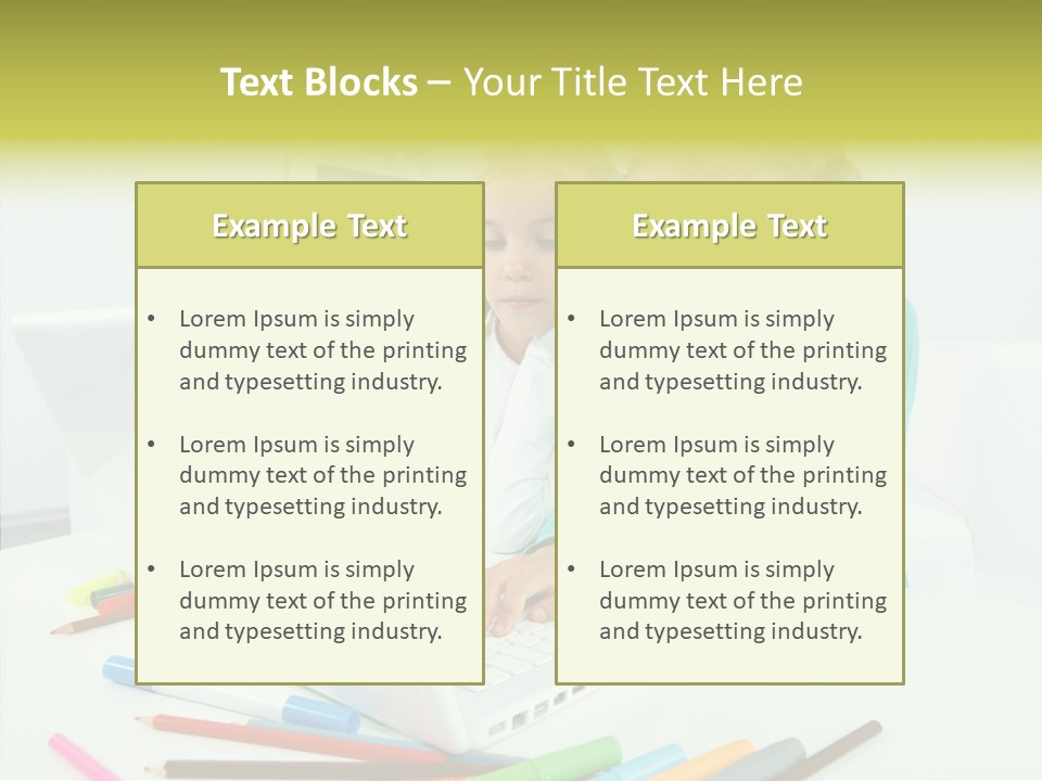 Twins With Laptop PowerPoint Template