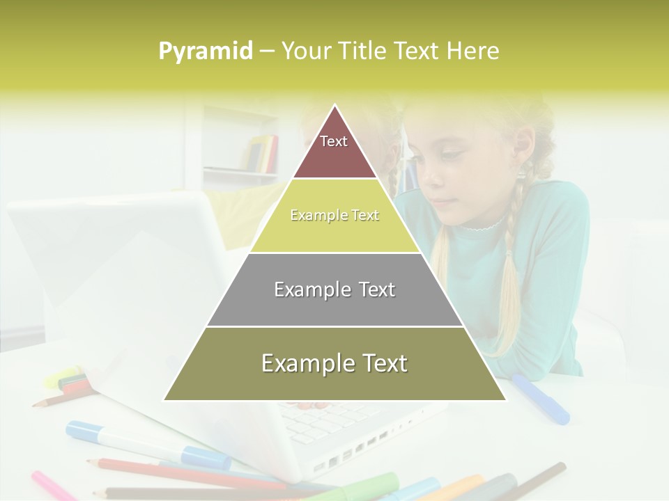 Twins With Laptop PowerPoint Template