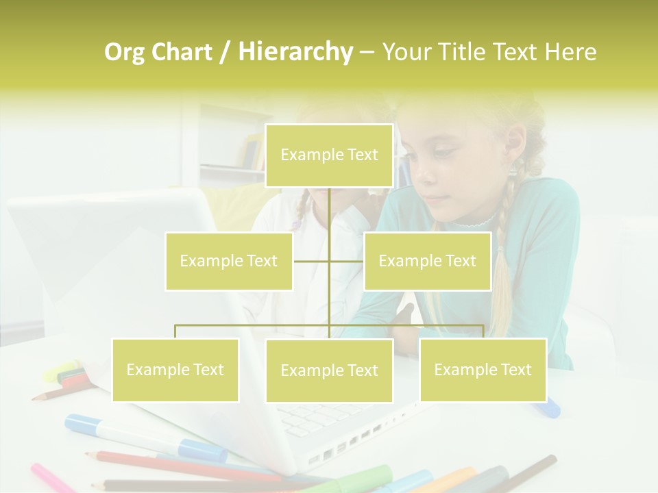 Twins With Laptop PowerPoint Template