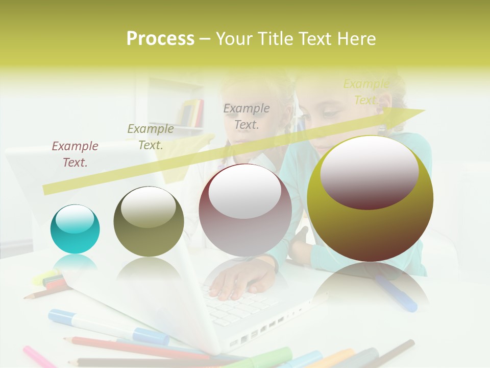 Twins With Laptop PowerPoint Template