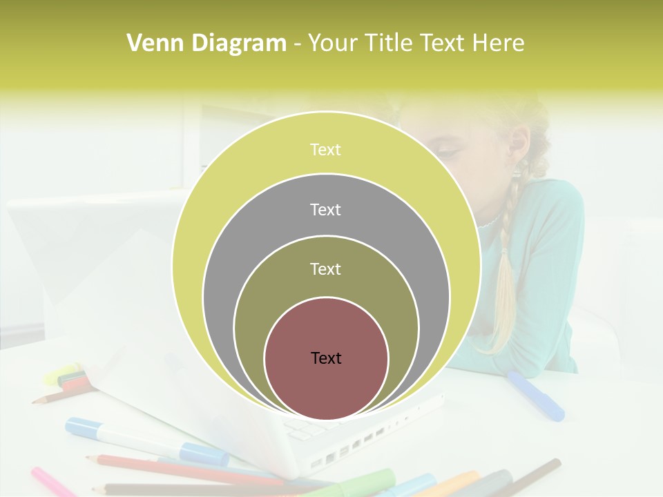 Twins With Laptop PowerPoint Template