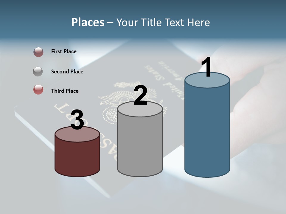 Passport In Hand PowerPoint Template