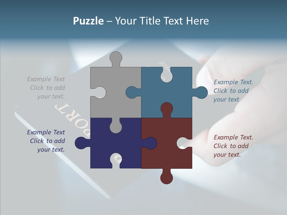 Passport In Hand PowerPoint Template