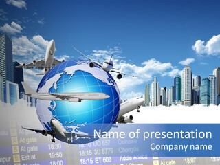 Vivid Vacation Oia PowerPoint Template