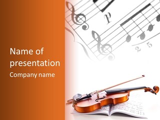 Black And White Cello Music PowerPoint Template
