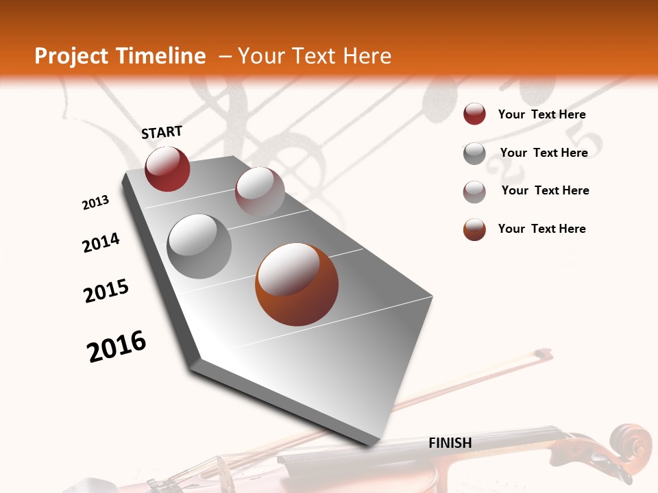 Black And White Cello Music PowerPoint Template