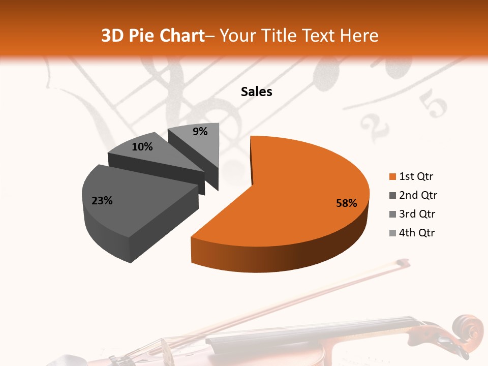 Black And White Cello Music PowerPoint Template