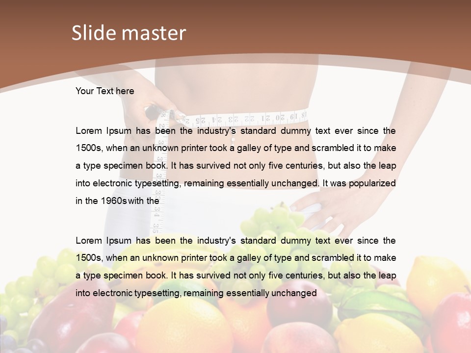 Exercise Waist Vitamin PowerPoint Template