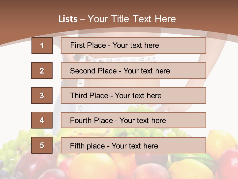Exercise Waist Vitamin PowerPoint Template