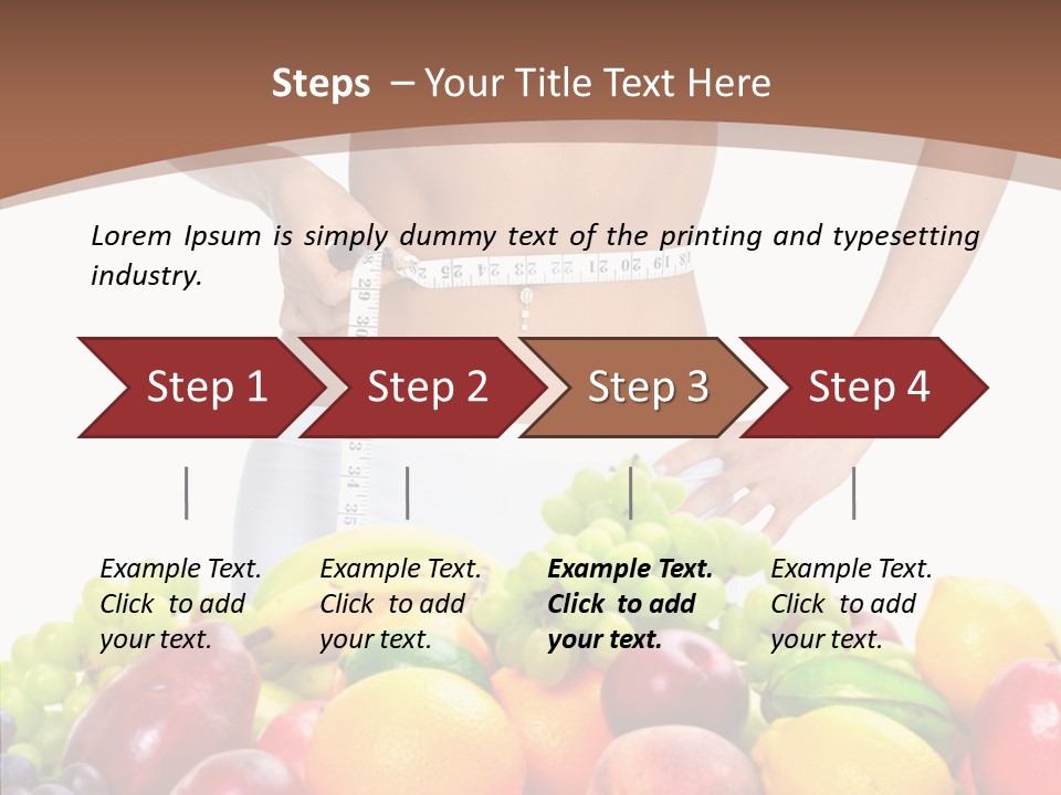 Exercise Waist Vitamin PowerPoint Template