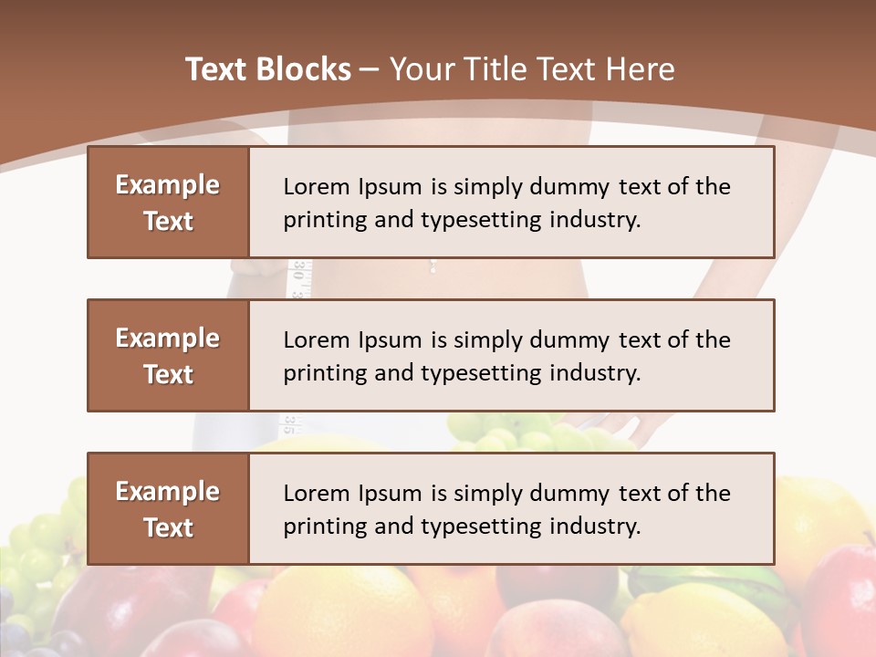 Exercise Waist Vitamin PowerPoint Template
