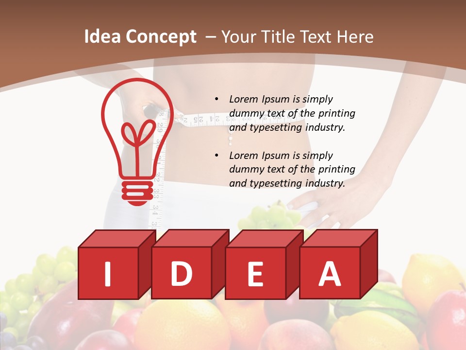 Exercise Waist Vitamin PowerPoint Template