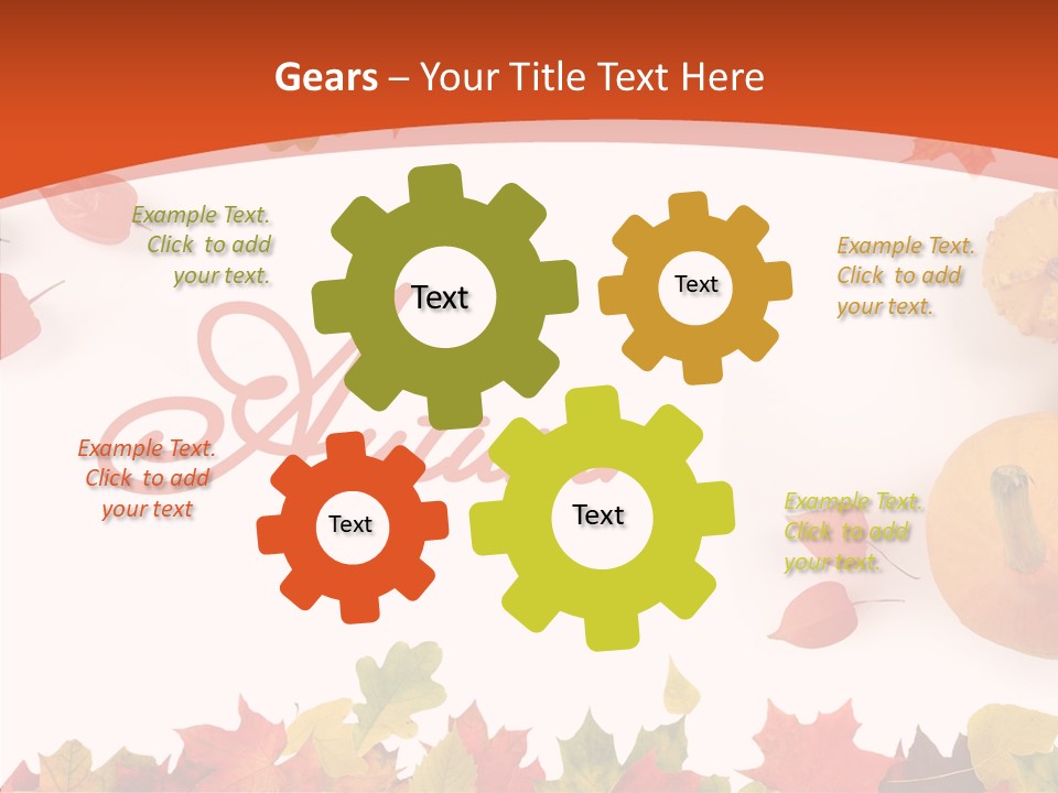 Red Green Decoration PowerPoint Template