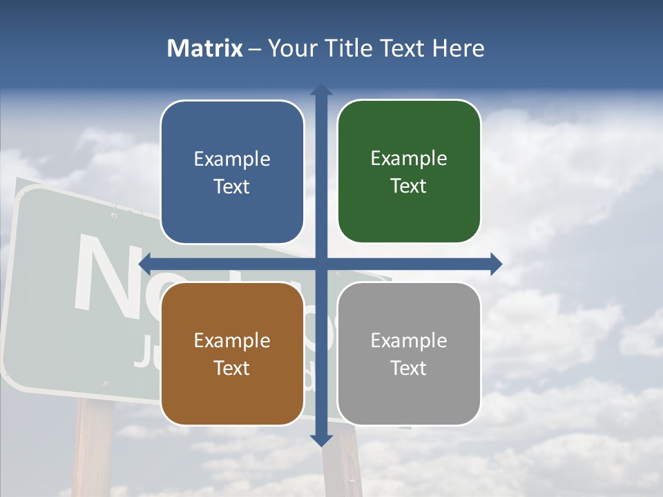 Recovery Perspective Signpost PowerPoint Template