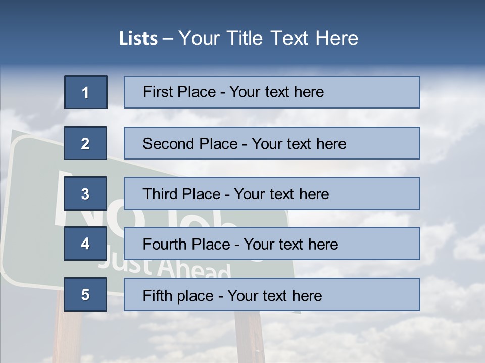 Recovery Perspective Signpost PowerPoint Template