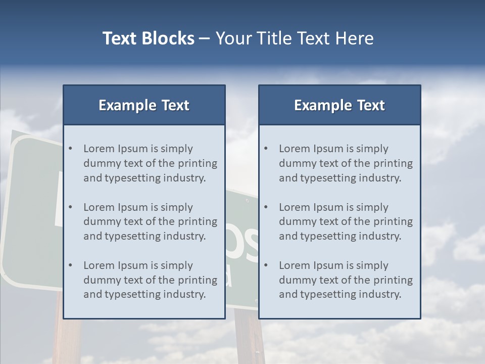 Recovery Perspective Signpost PowerPoint Template