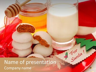 Milk Dairy Shape PowerPoint Template