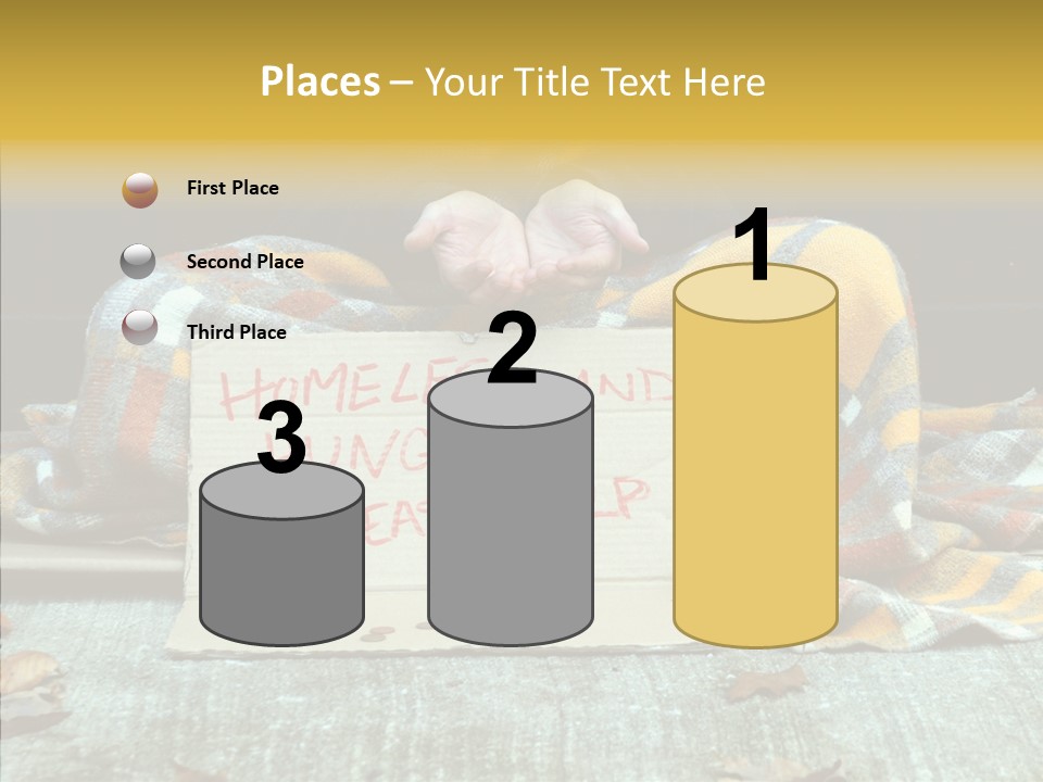 Man Beg Homeless PowerPoint Template