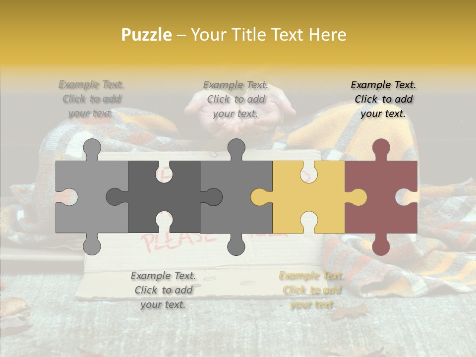 Man Beg Homeless PowerPoint Template